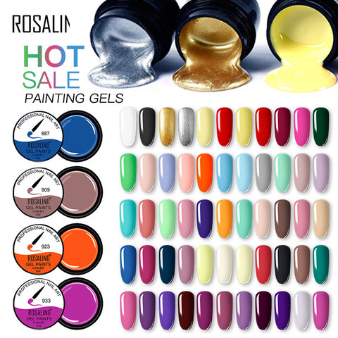ROSALIND Nail Gel Varnishes Set Painting Gel Nail Polish Nails 5ml DIY Design All For Manicure Hybrid Lacquer Gel Paints Polish ► Photo 1/6