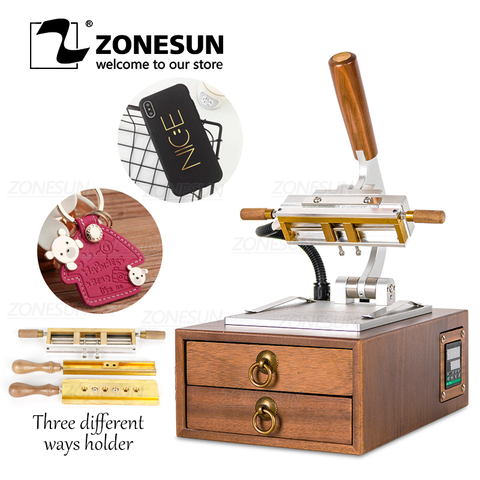 ZONESUN Light-type Digital PVC Card Book Leather Paper Wood Custom Logo Embossing Hot Foil Stamping Machine Heat Press Machine ► Photo 1/6