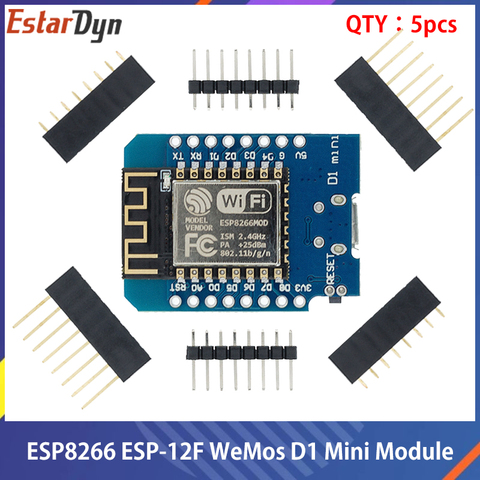 5pcs ESP8266 ESP-12 ESP-12F CH340G CH340 V2 USB WeMos D1 Mini WIFI Development Board D1 Mini NodeMCU Lua IOT Board 3.3V ► Photo 1/6