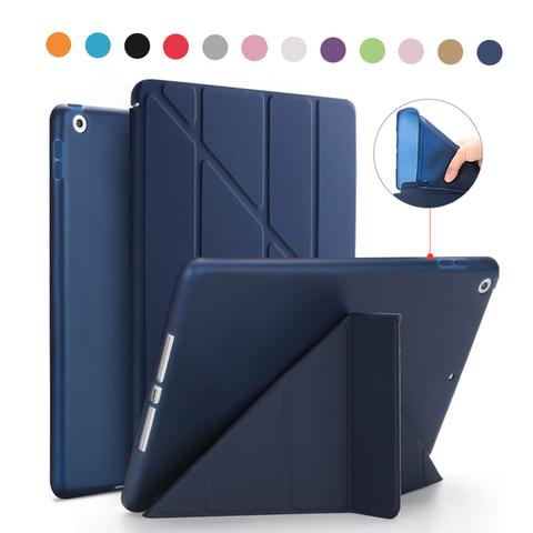 KpGoing for iPad Pro 11 2022 Case PU Leather Silicon Back Slim Light Weight Y Style Deformation Smart Cover for iPad Pro 11 inch ► Photo 1/6