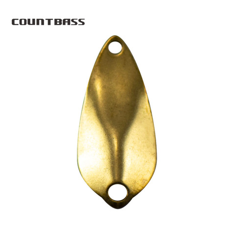 COUNTBASS 50pcs Brass Salmon Fishing Spoon Blanks  1.2g ( 3/64oz) Trout Area Spinning Unpainted Angler's Lures ► Photo 1/6