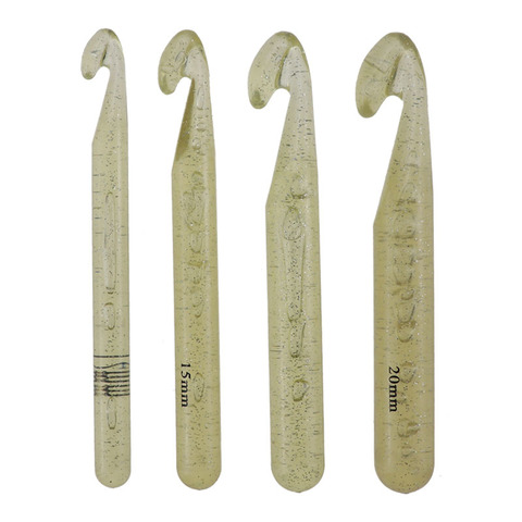 4 pieces / set of plastic crochet acrylic crochet hook 12 mm, 15 mm, 18 mm, 20 mm ► Photo 1/6