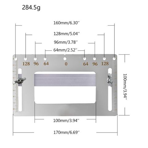 Stainless Steel Door Furniture Handle Punch Locator Template Gauge Drill Guiding ► Photo 1/6