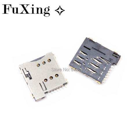 Nano-SIM Card Holder Push-push Type 7PIN Mini Sim Card Socket nano sim card Connector 7pin push card socket holder SIM-7Pin New ► Photo 1/5