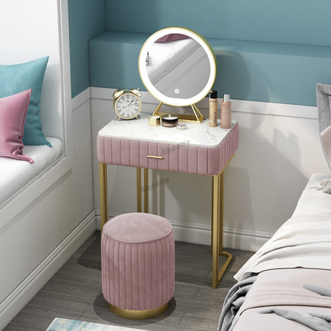 Nordic Dressing Table Marble, Small Modern Vanity Table