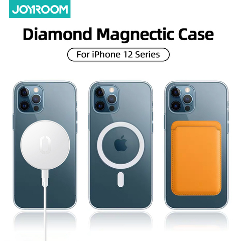 Clear Magnectic Phone Case For iPhone 12 Pro Max 12 Mini Case For Wireless Charging Luxury Transparent Back PC Cover Joyroom ► Photo 1/6