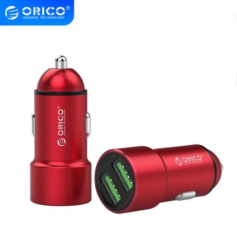 ORICO Mini USB Car Charger Dual USB Charging Port 12W Max Car Cigarette Lighter Conversion plug For iPhone Xiaomi Huawei ► Photo 1/6