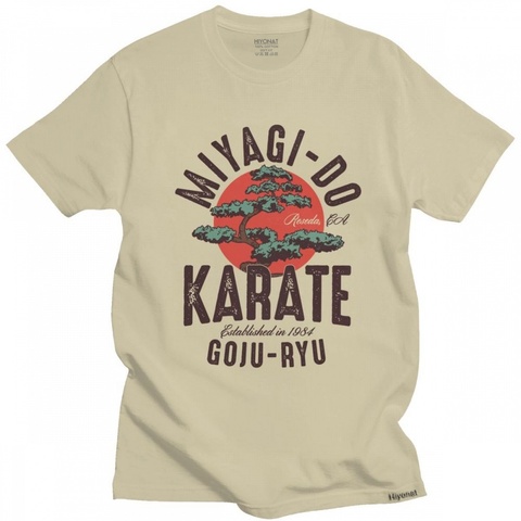 Vintage Miyagi Do Inspired Karate Kid T Shirt Men Cotton Cobra Kai Tshirt Japanese Kung Fu Tee Tops Short Sleeve Fashion T-shirt ► Photo 1/6