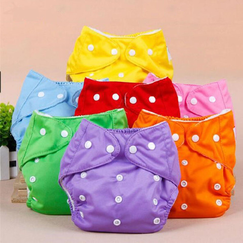 1PC Baby Diapers Children Cloth Diaper Reusable Nappies Grid Diaper Cover Washable Fraldas Adjustable  for Size S M L ► Photo 1/6