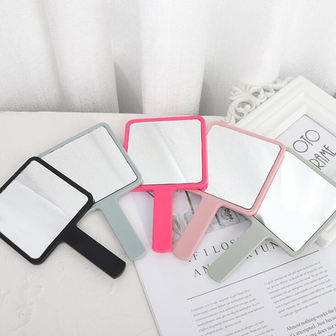 Handle Mirror Square Makeup Mirror Handheld Vanity Mirror Hand Mirror SPA Salon Makeup Vanity Cosmetic Compact Mirror for Women ► Photo 1/6