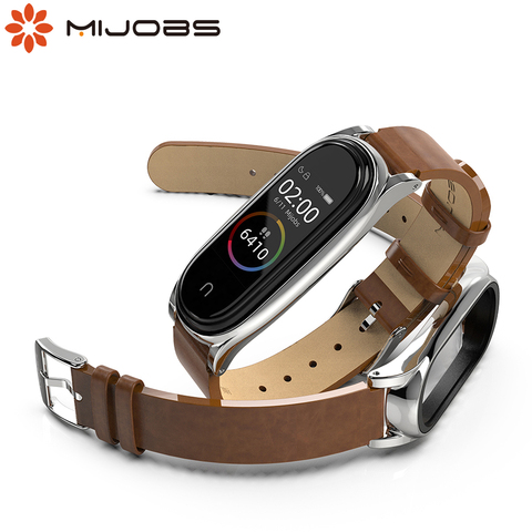 Strap For Xiaomi Mi Band 5 For Mi Band 4 Bracelet PU Leather Wrist Strap For Mi Band 3 Wristbands NFC Pulseira For Mi 5 Band ► Photo 1/6