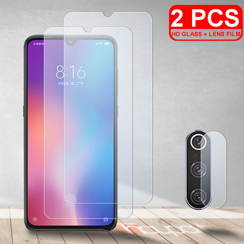 2Pcs HD Tempered Glass For Xiaomi Mi 9 Lite 9 SE 9T Mi CC9 Screen Protector Camera Film Glass For Xiaomi Mi 9T Pro CC9E Mi9 lite ► Photo 1/6