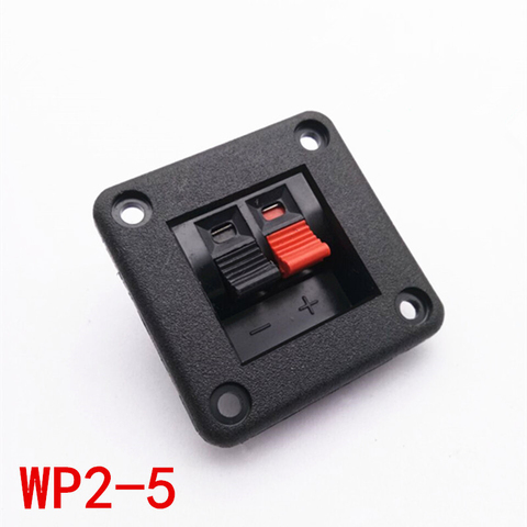 2pcs WP 2 Pin Speaker Amplifier Wire Clip Audio jack Socket WP2-5 2Port terminal box stage terminal clamp speaker square Power ► Photo 1/2