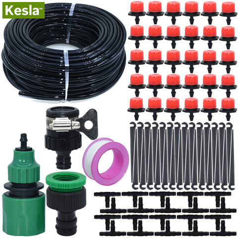 5M-30M Automatic Micro Drip Irrigation Garden Hose Watering System Kits & Adjustable Nozzle Mister Dripper Greenhouse Lawn Yard ► Photo 1/6
