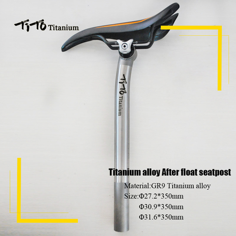 TiTo titanium alloy after float seatpost road bike MTB bike seatpost bicycle parts 27.2mm/30.9mm/31.6mm Seat Pos ► Photo 1/6