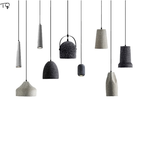 Industrial Cement Terrazzo Pendant Lights Creative Geometry Dining Room Restaurant Suspension Luminaire Decor Bedroom Kitchen ► Photo 1/5