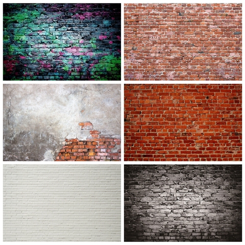 Laeacco Brick Wall Backdrops Vintage Grunge Baby Portrait Photography Backgrounds Birthday Party Photocall For Photo Studio Prop ► Photo 1/6