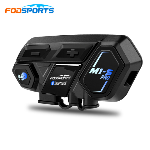 Newest Fodsports M1-S Pro Motorcycle Intercom 8 Riders Helmet Headset Bluetooth Bluetooth Interphone Connect BT-S2 V6 TCOM-SC ► Photo 1/6