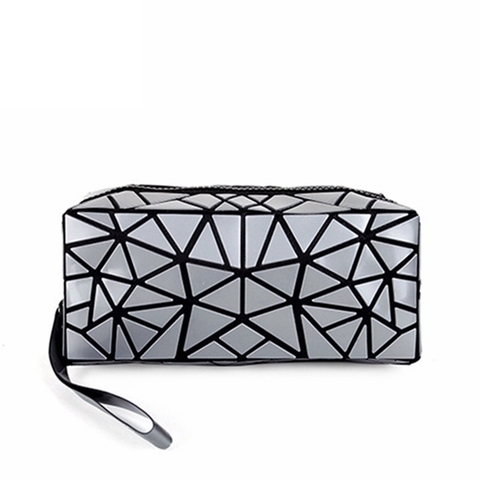 new fashion women make up bag Geometric folding casual cosmetic bag cases women travel organizer makeup bag toiletry kit ► Photo 1/6