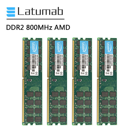 Latumab RAM DDR2 4GB 8GB 800mhz PC2-6400 for AMD CPU Chipset Motherboard Memory RAM 240 Pins 1.8V PC Memory RAM Module ► Photo 1/6