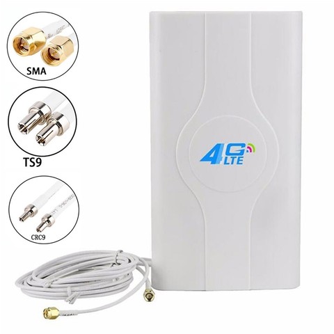 JX Antemma 3G 4G LTE omni Panel antenna 700~2600mhz 88dbi Dual cable antenna SMA TS9 CRC9 for 3G 4G Modem Router ► Photo 1/6