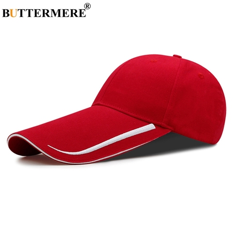 Buttermere Mens Baseball Cap Women Summer Sun Protection Hat Long Brim 14cm Red Female Male Adjustable Snapback Cap Golf Unisex ► Photo 1/6