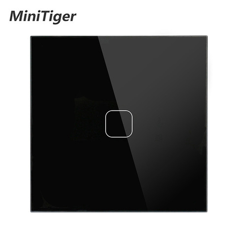 EU Standard Touch Switch 1 Gang 1 Way wall Light Touch Screen Switch Crystal Glass Panel With LED ► Photo 1/5