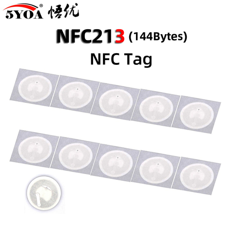 10pcs NFC Tag NFC213 Label 213 Stickers Tags Badges Lable Sticker 13.56mHz for huawei share ios13 personal automation shortcuts ► Photo 1/6