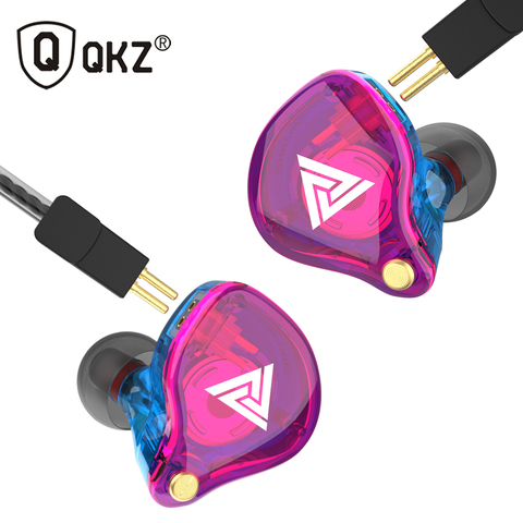 QKZ VK4 Colorful DD In Ear Earphone Headset HIFI Bass Noise Cancelling Earbuds With Mic Replaced Cable Headphone PK ZST ► Photo 1/6