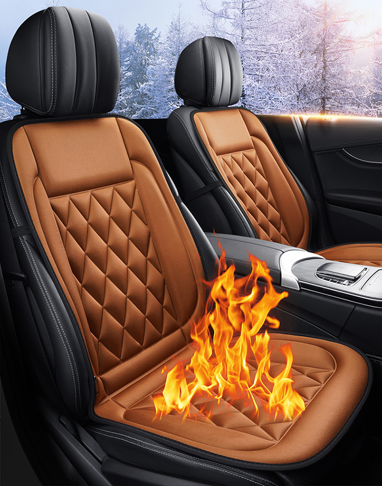giokfine Car Heated Seat Cushion Cover Auto 12V Heating Heater Warmer Pad Winter Necessity F