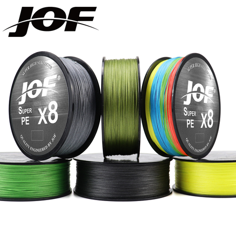 JOF 500M 300M 150M/ 546YDS 8 Braided Fishing Lines 8 Weaves Wire Smooth PE Multifilament Line for Sea Fishing 15-100LB ► Photo 1/6