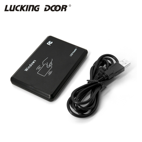 LUCKING DOOR USB Port 125Khz RFID Reader EM4100 TK4100 USB Proximity Sensor Smart Card Reader no driver for Access Control ► Photo 1/6