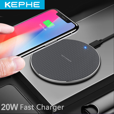 20W Wireless Charger for iPhone 11 Xs Max X XR 8 Plus 10W Fast Charging Pad for Ulefone Doogee Samsung Note 9 Note 8 S10 Plus ► Photo 1/6