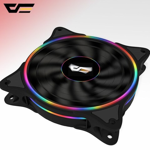 aigo LED Case Fan 120mm rgb Fan Silent rainbow 4pin Desktop 12cm PC Fans Computer Cooling Cooler CPU Coolers Radiators ► Photo 1/6