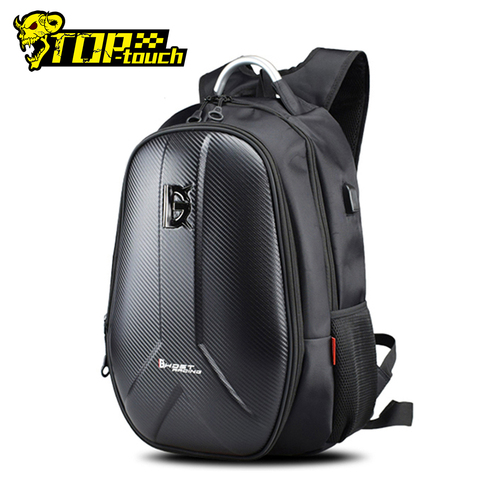 Motorcycle Backpack Carbon Fiber Waterproof Moto Motorbike Helmet Bags Travel Luggage Computer Bags USB Charging Plug ► Photo 1/6