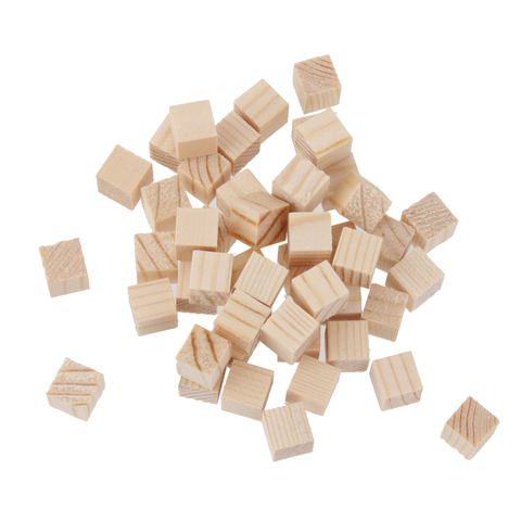 50x Wood Crafting Wood Cube Pieces Crafting Material Wood Cubes Mini Cube ► Photo 1/6