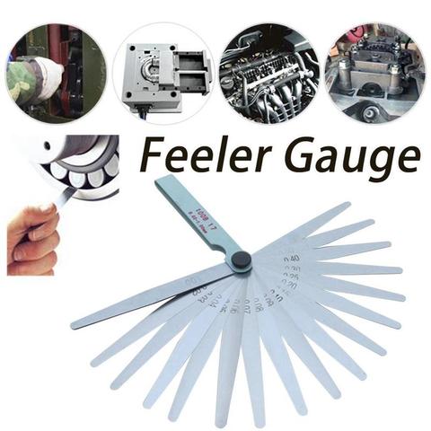 17 Blades Feeler Gauge Metric Gap Filler 0.02-1.00mm Gage Measurment Tool for Moto Engine Valve Adjustment Motorcycle Accessorie ► Photo 1/6