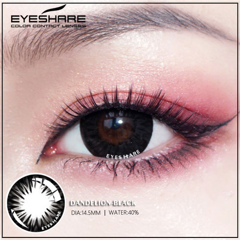 EYESHARE 1 Pair  MAGIC Girl SERIES Black Colored Contact Lenses Cosmetic  Contacts Lens Eye Color ► Photo 1/6