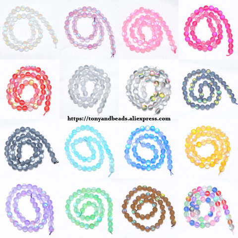 Free Shipping Matte K9 Glass Austria Crystal Synthesis Glitter Moonstone Beads 15