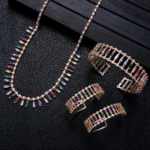 Luxury ball shape Necklace Bangle Sets Fashion Dubai  Bridal Jewelry Sets For Women Wedding brincos para as mulheres N0421 ► Photo 1/6