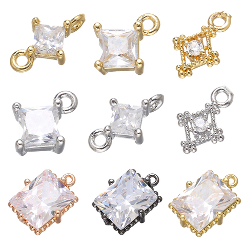 ZHUKOU high quality Crystal clear charms for women necklace earring DIY handmade jewelry accessories making Supplies model:VD685 ► Photo 1/6