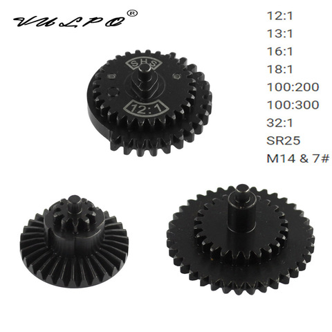 VULPO 12:1 13:1 16:1 18:1 100:200 100:300 32:1 SR25 M14 High Speed & High Torque Gear Set For Ver.2/3/7 SR25 AEG Airsoft Gearbox ► Photo 1/6