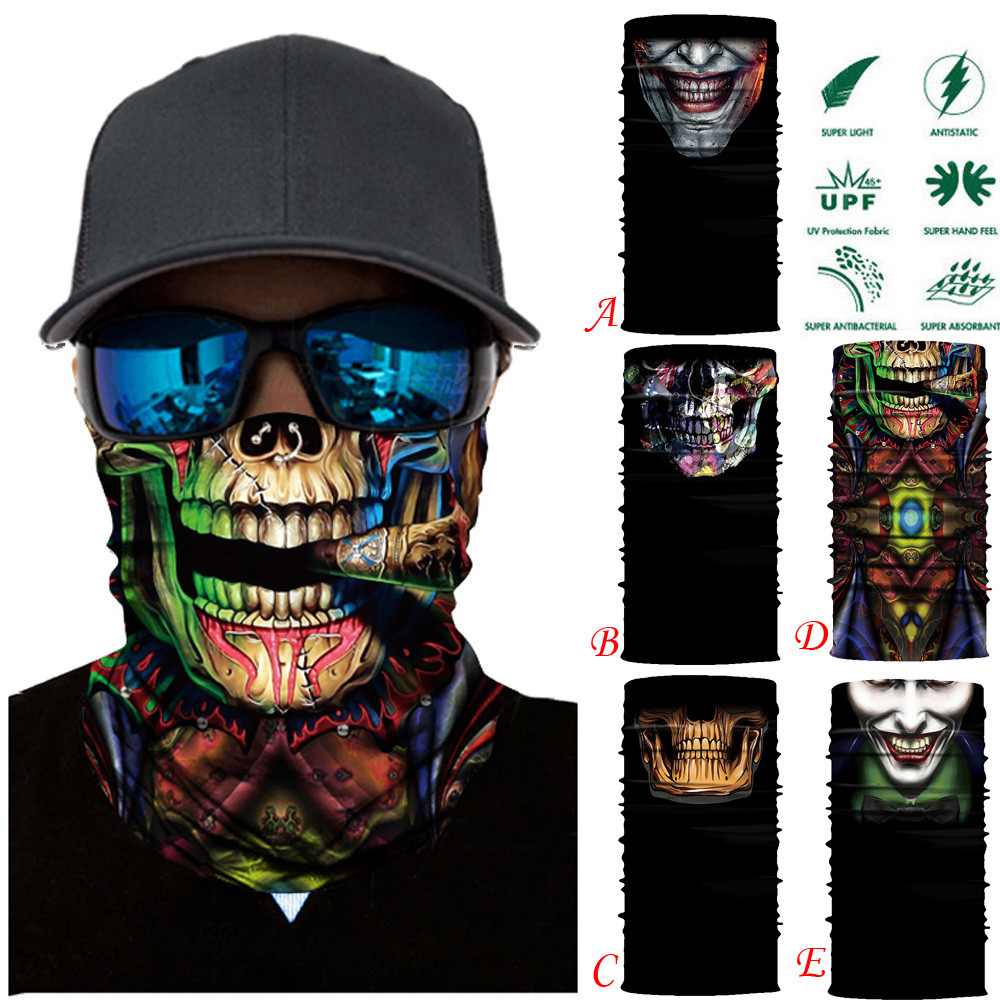 Magic Headwear Terrible Skull Outdoor Scarf Headbands Bandana Mask Neck Gaiter Head Wrap Mask Sweatband 
