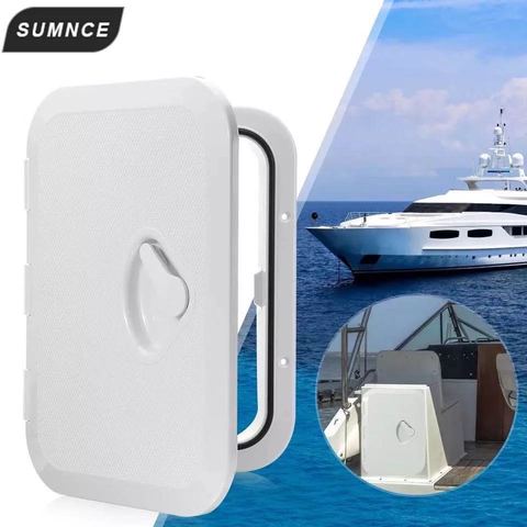 270*375mm ABS Deck Marine Hatch Door Deck Access Hatch Boat Hatches Inspection Yacht Cover RV White ► Photo 1/5