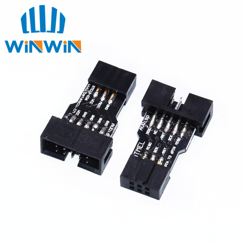 H73 1pcs 10 Pin to 6 Pin Adapter Board for AVRISP MKII USBASP STK500 High Quality ► Photo 1/1