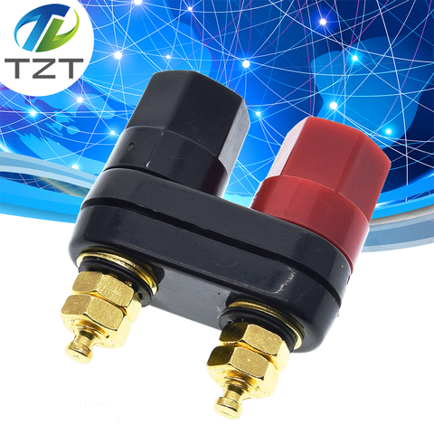 Top Selling Quality Banana plugs Couple Terminals Red Black Connector Amplifier Terminal Binding Post Banana Speaker Plug Jack ► Photo 1/6