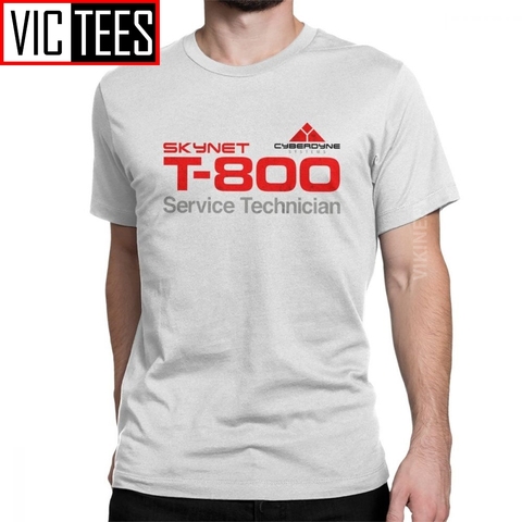 T-800 Technician T Shirt Men Cotton Novelty Tshirt Crewneck Terminator Cyberdyne Cyborg Camisas Hombre Wholesale ► Photo 1/6