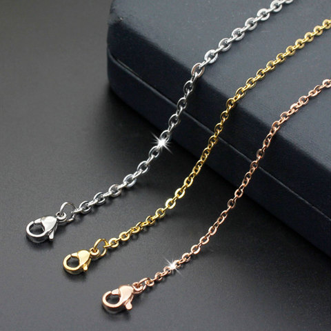 40cm/45cm/50cm Long Cross Chain Necklace 3 Colors Stainless Steel Chain Party Gifts For DIY Neacklace Jewelry Making ► Photo 1/4