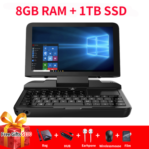 GPD MicroPC Micro PC 6 Inch Intel Celeron N4100 Windows 10 Pro 8GB RAM 128GB ROM Pocket laptop Mini PC Computer Notebook ► Photo 1/6