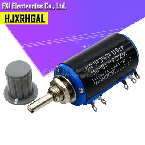 1pcs WXD3-13 2W Potentiometer + 1 Grey knob 100 200 220 1K 2.2K 3.3K 4.7K 5.6K 6.8K 10K 22K 33K 47K 100K Ohm WXD3-13-2W ► Photo 1/2